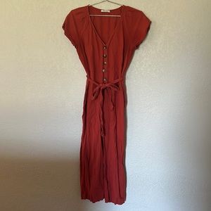 Teracotta madewell jumpsuit